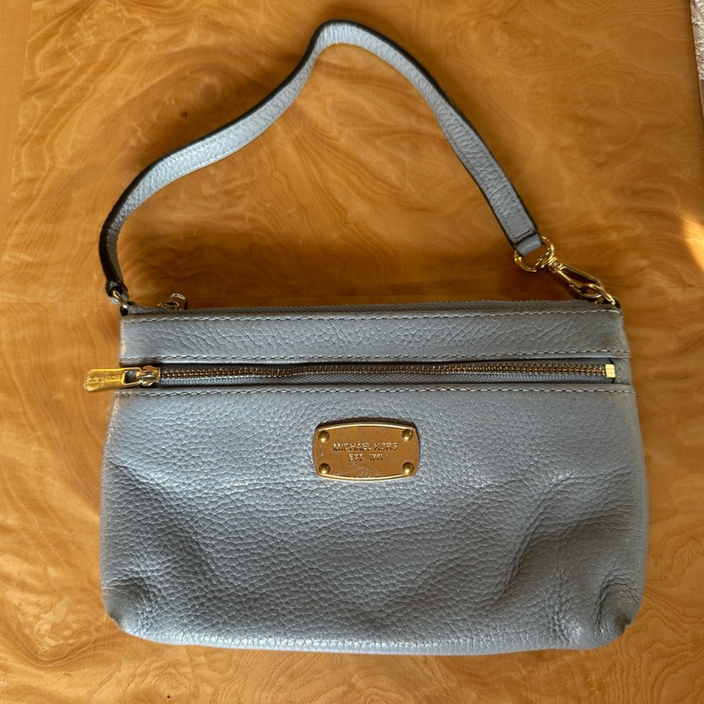 Michael Kors Powder Blue Wristlet Clutch